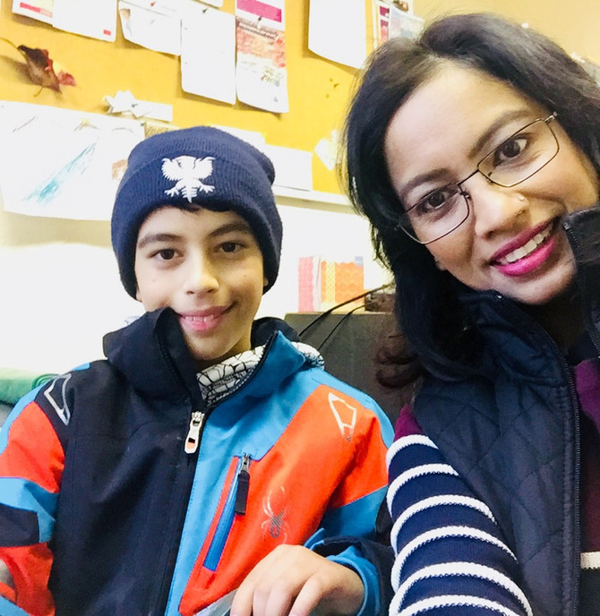 Getting ready for the Christmas Party - wrapping up the presents